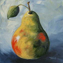 pear painting single smiley torrie paintings canvas